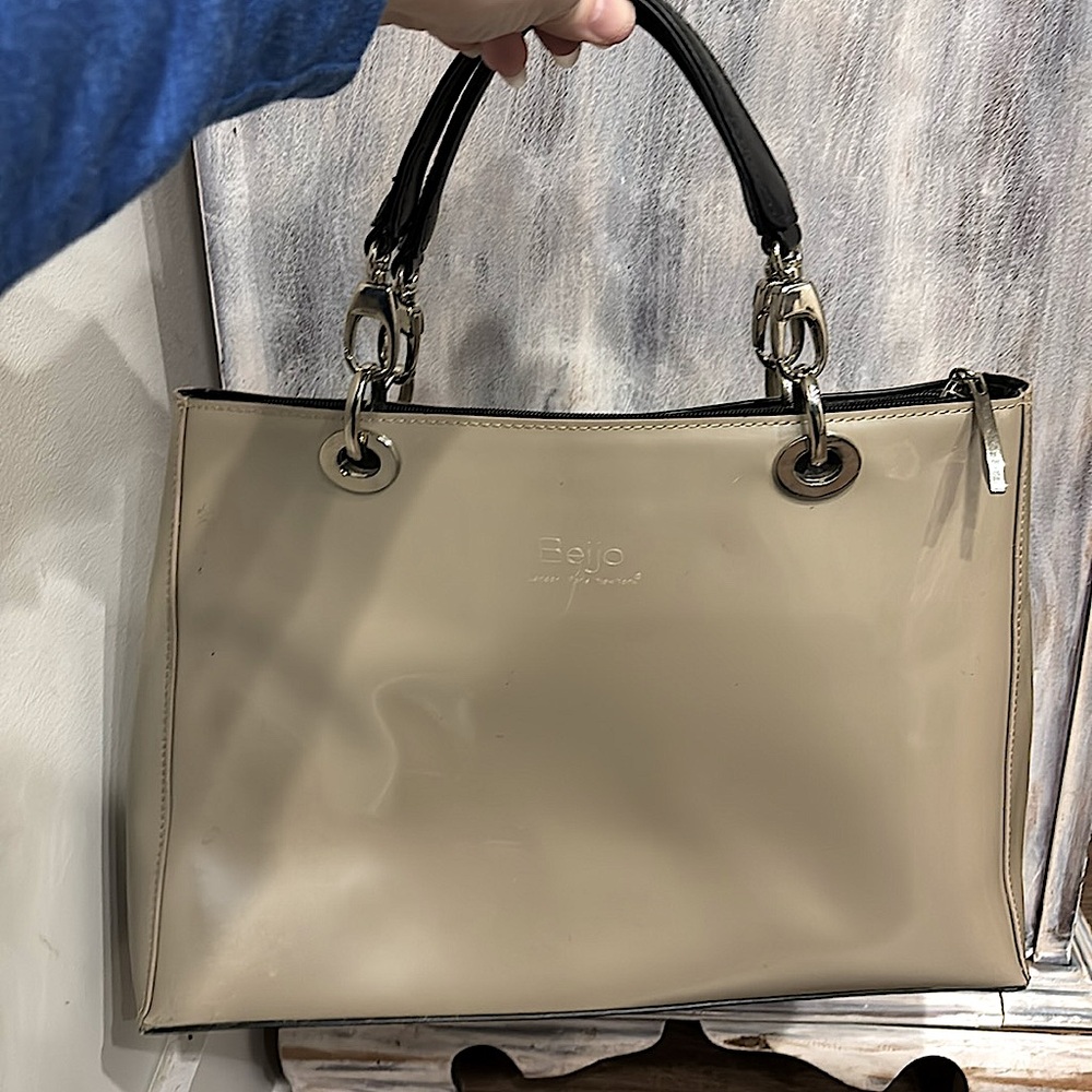 Beijo Glossy Champagne Tote Bag